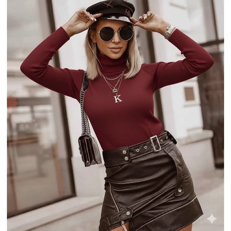 DANIELLA vékony kötött garbó/bordó DANIELLA vékony kötött garbó/bordó