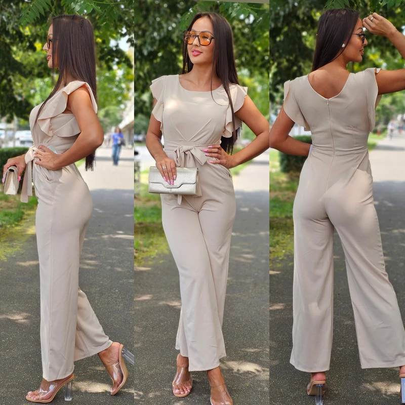 BARBY megkötős overall/beige