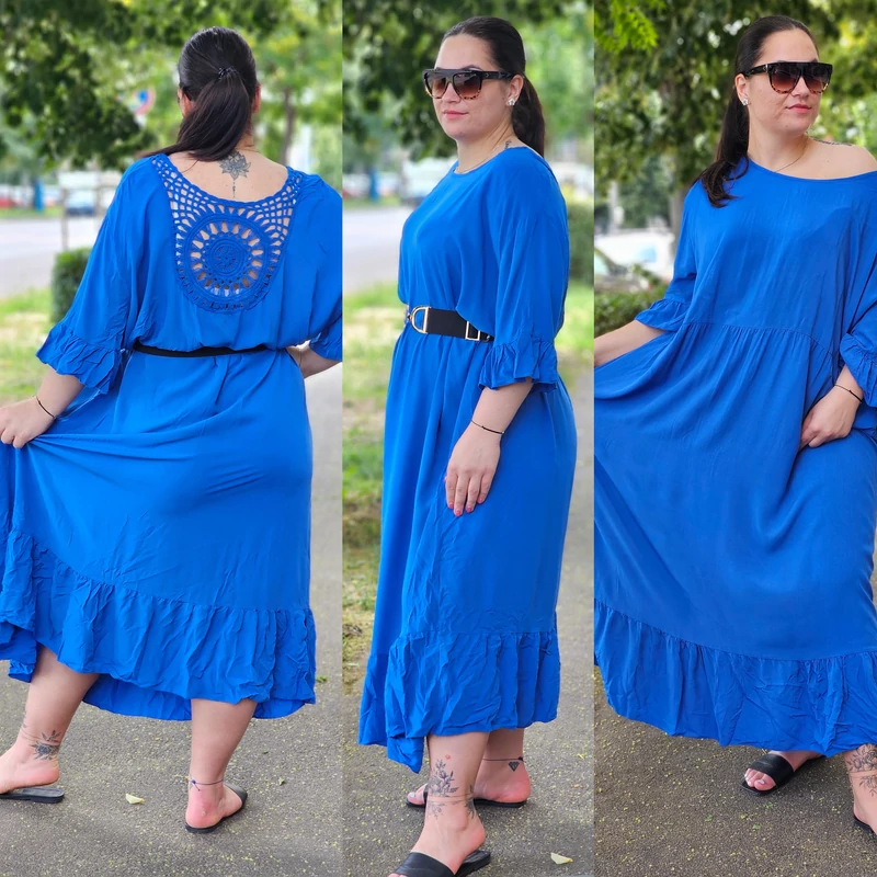 EXTRA méretű nyári ruha/plus size/királykék