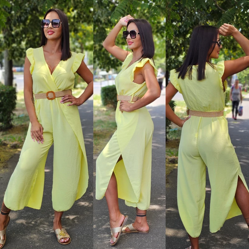 BEST fashion akciós overall övvel/ sárga