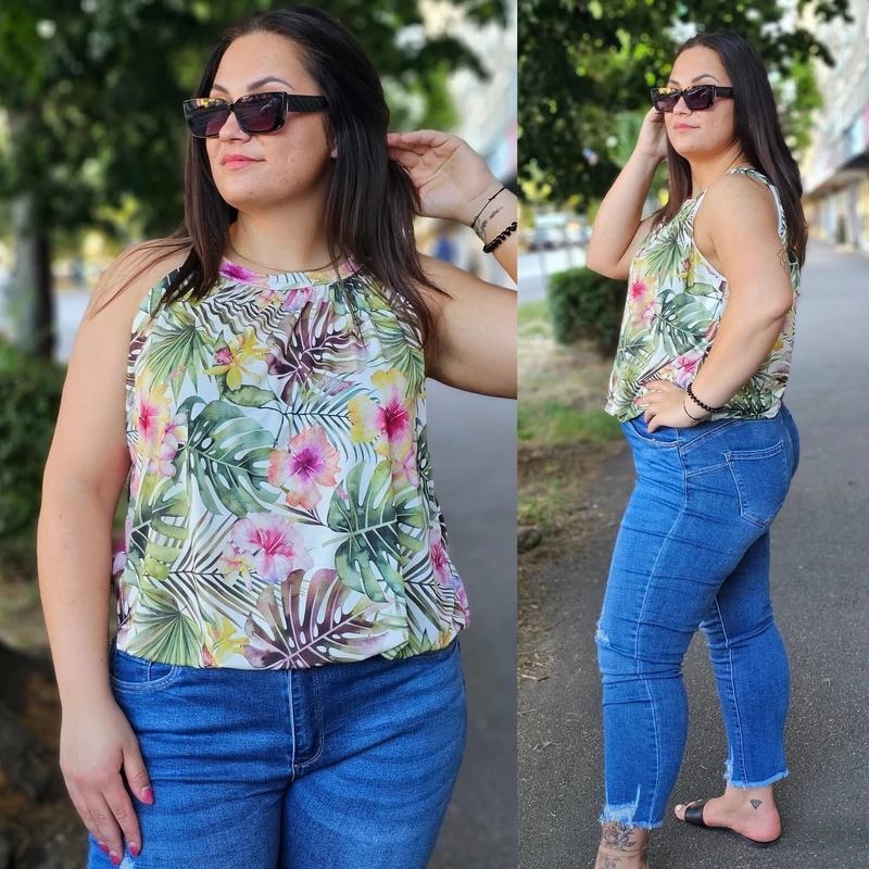 PLUS size akciós hideg selyem felső /L-XL