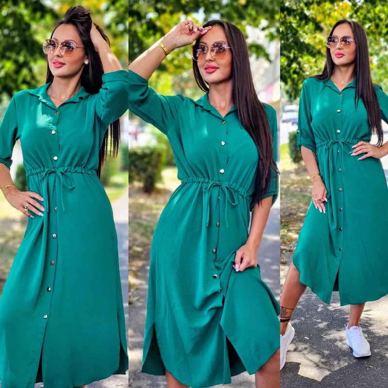 BARBY megkötős ingruha/zöld
