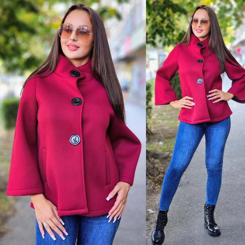 ZARA kabátka/bordó