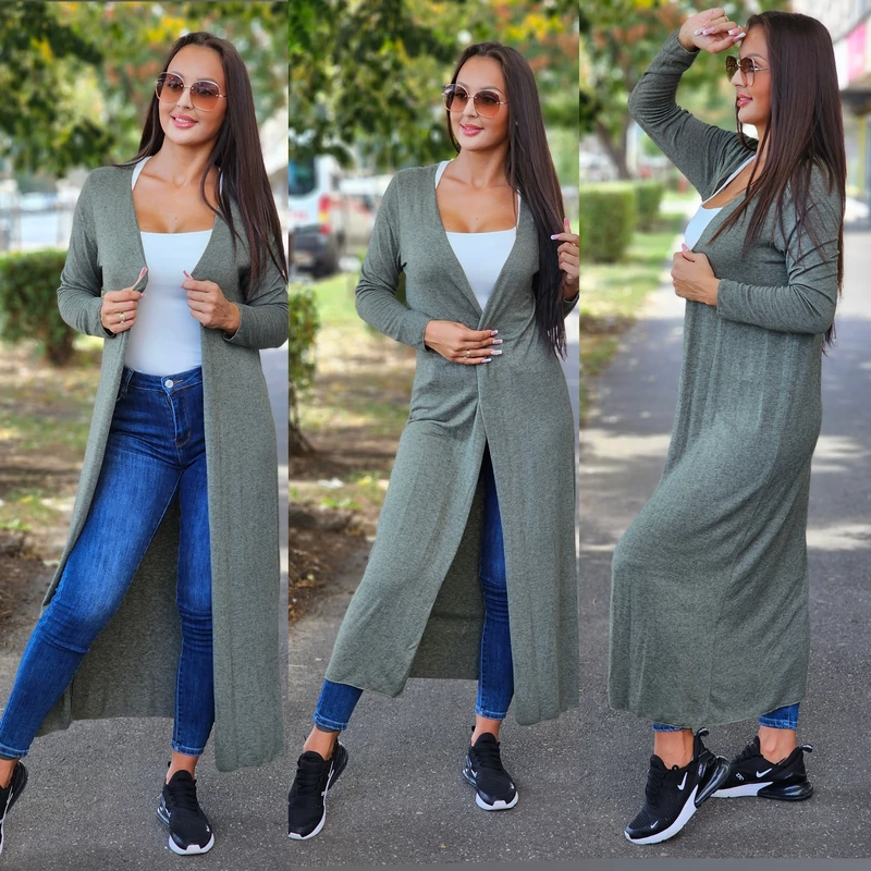 BEST maxi kardigán/khaki