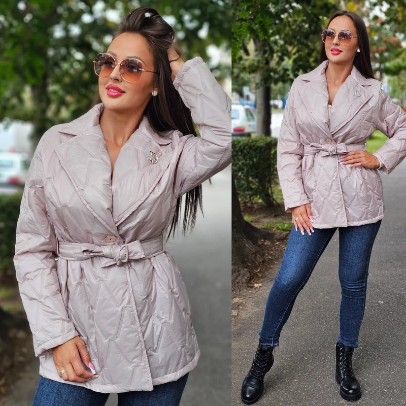 MEGKÖTŐS steppelt kabát/beige