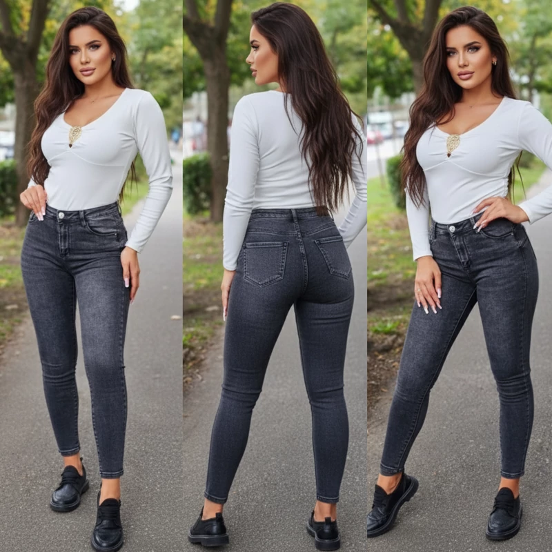 PUSH UP sötét szürke farmer/S-XXL PUSH UP sötét szürke farmer/S-XXL