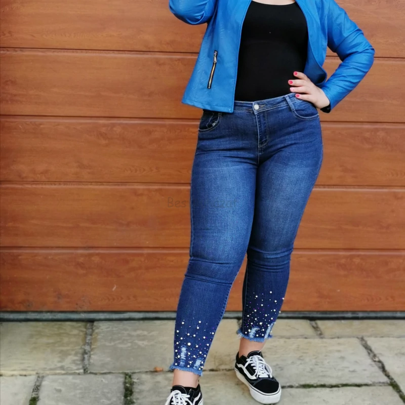 DEBY plus size farmernadrág