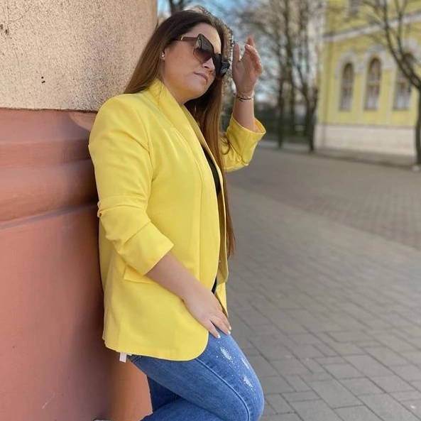 XXL sárga blézer