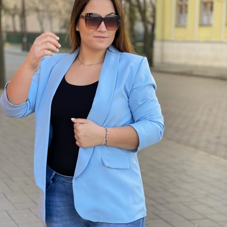XXL világoskék blézer
