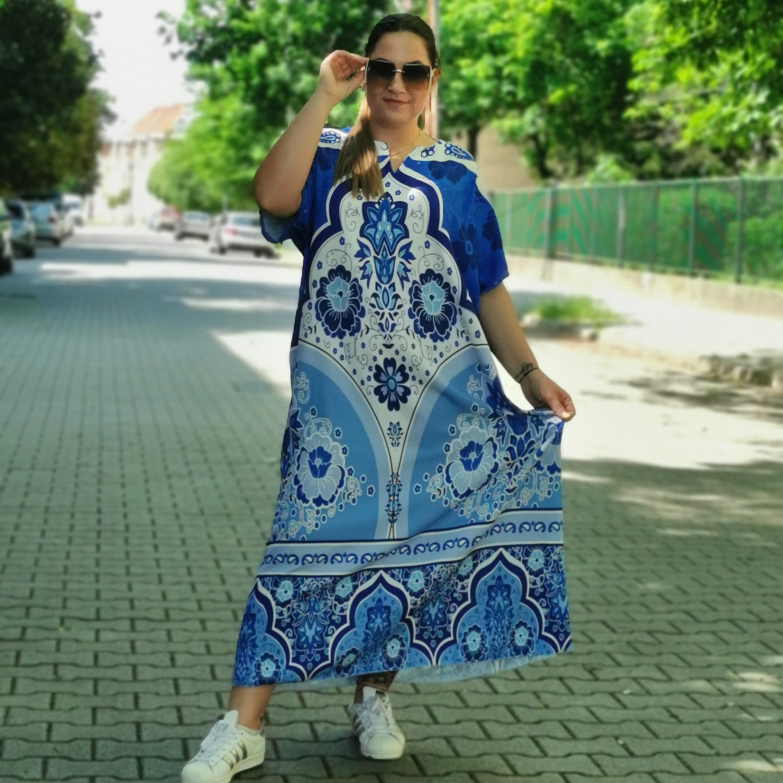 LIA  mintás nagy méretű ruha 