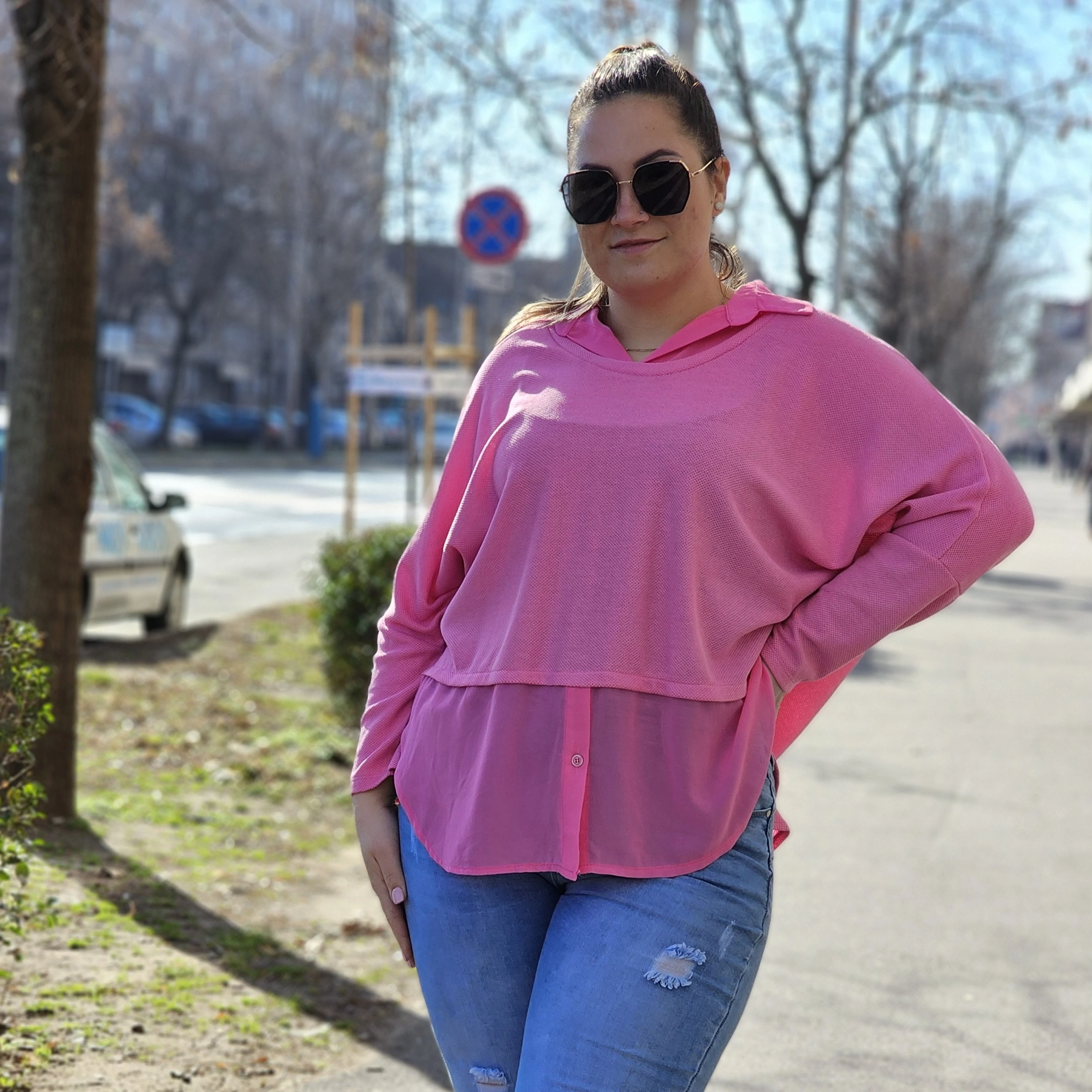 NAGYMÉRETŰ rose akciós  ingtunika