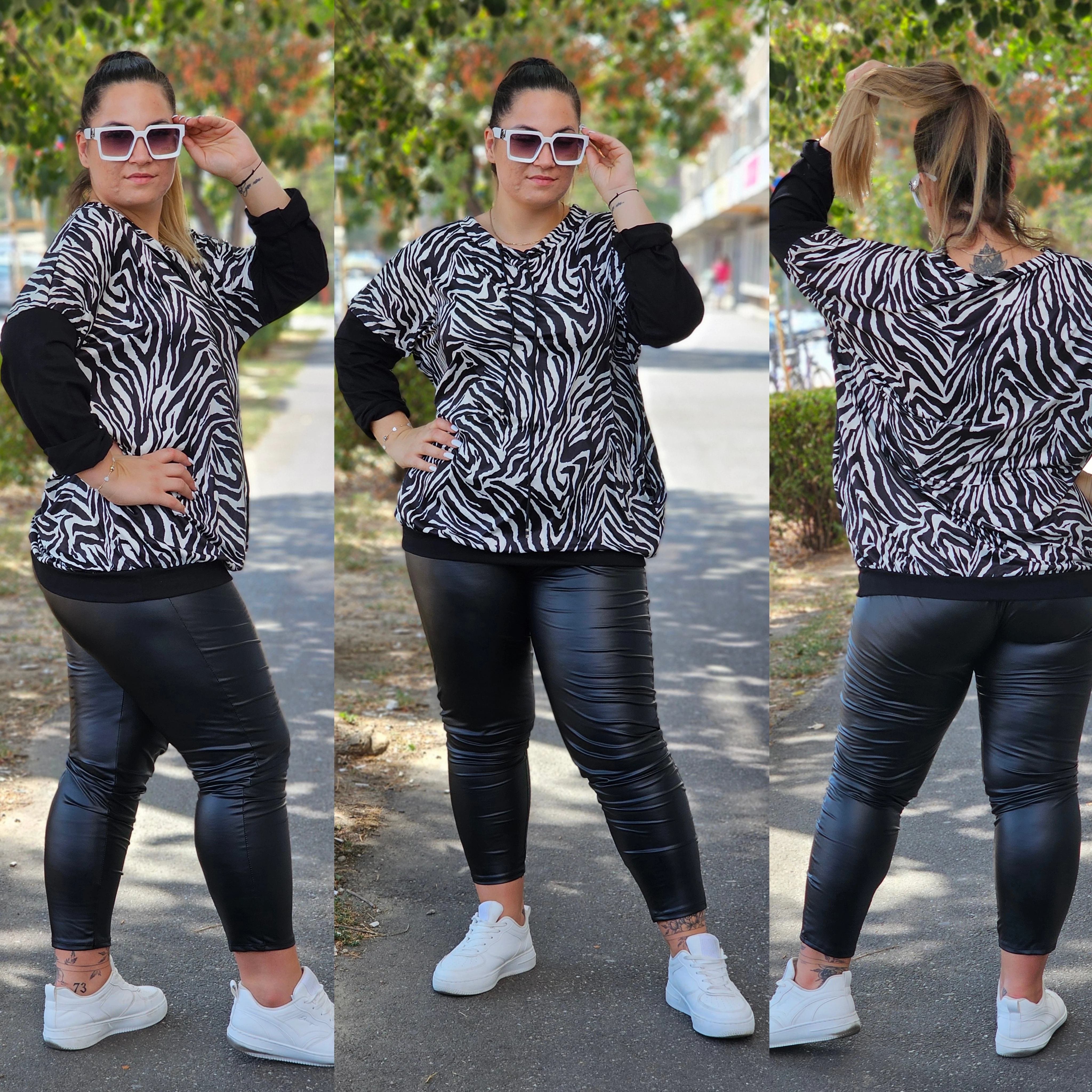 PLUS SIZE mintás  felső/tunika