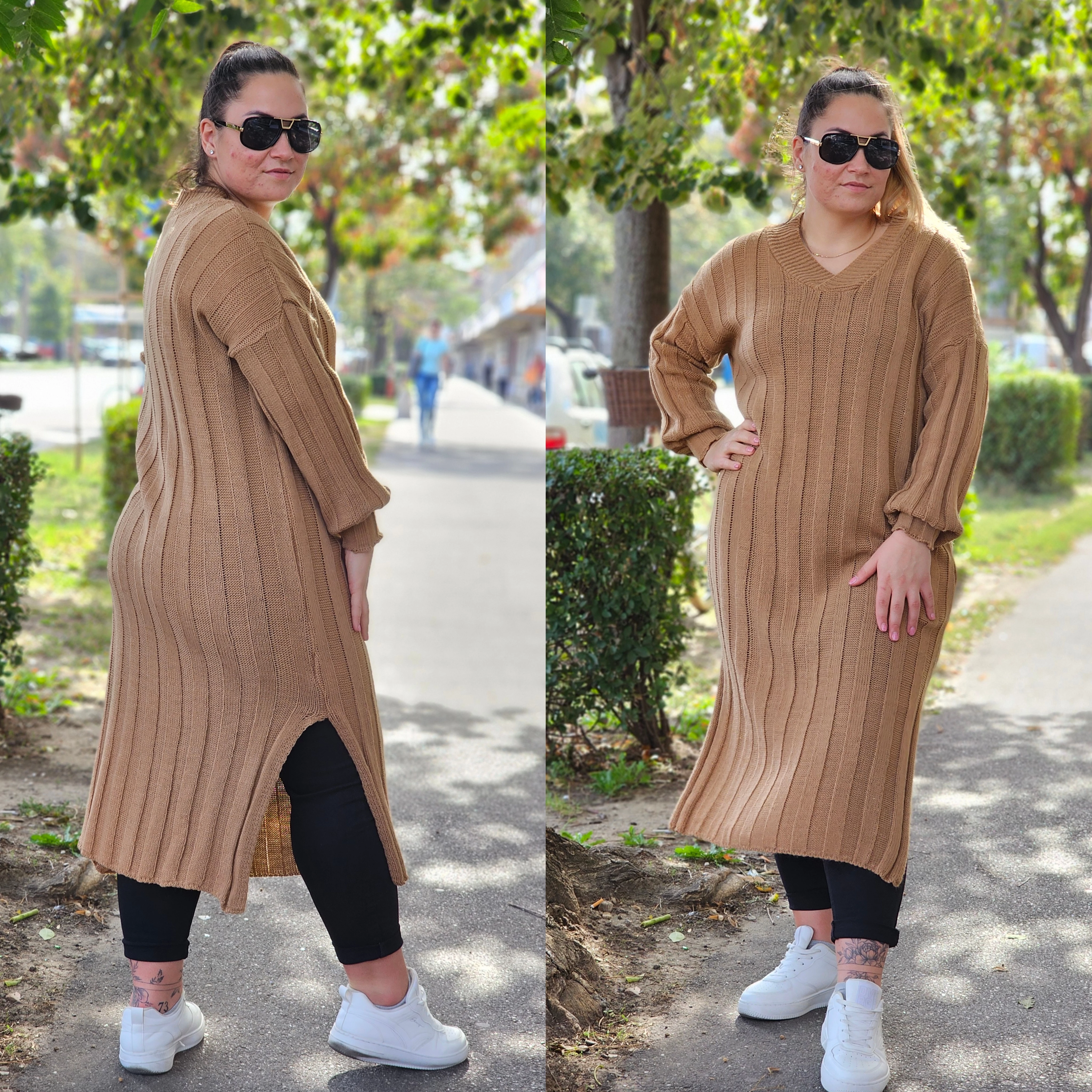 MARIE plus size akciós  kötött tunika/ruha