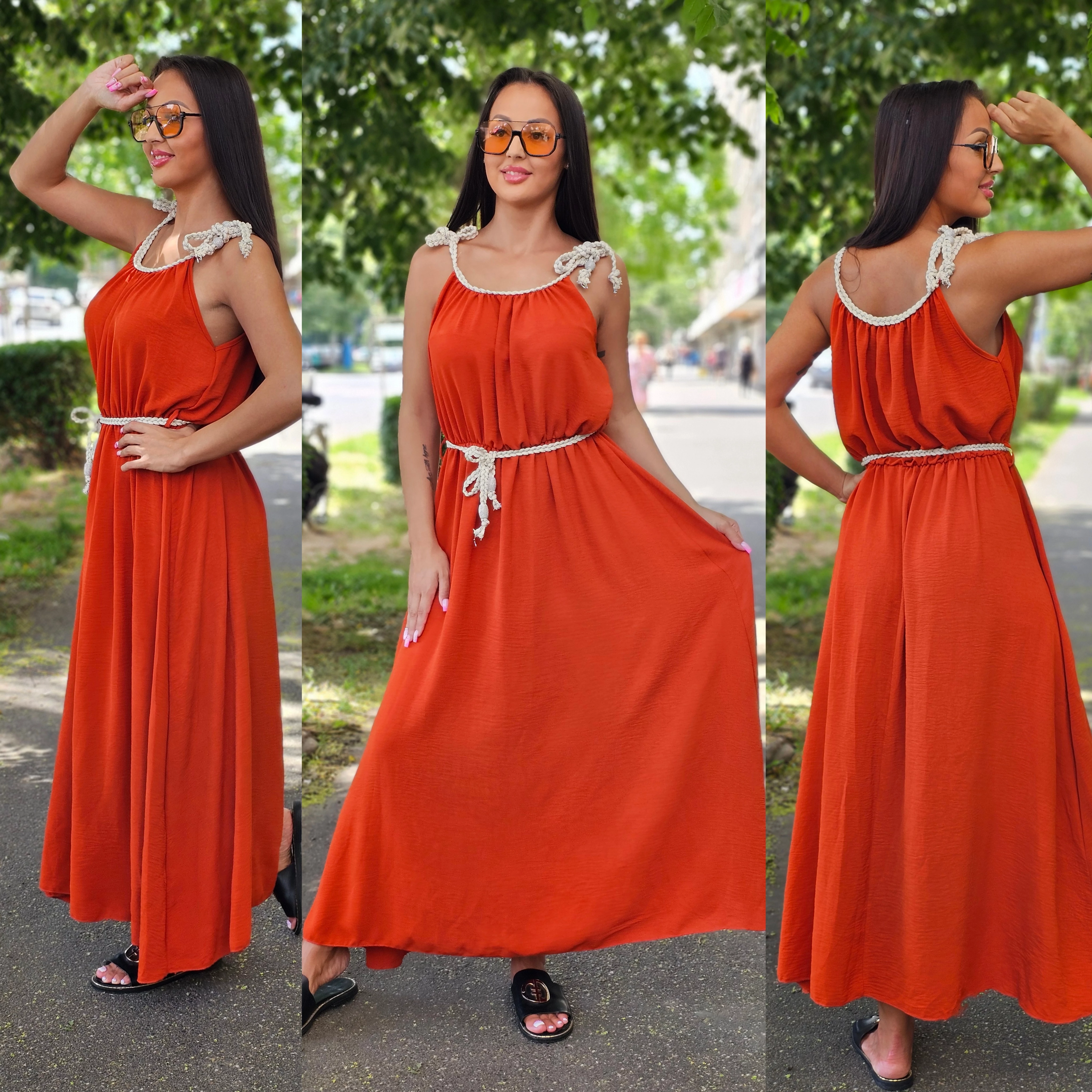 CLEOPATRA akciós  kánikula ruha/terrakotta