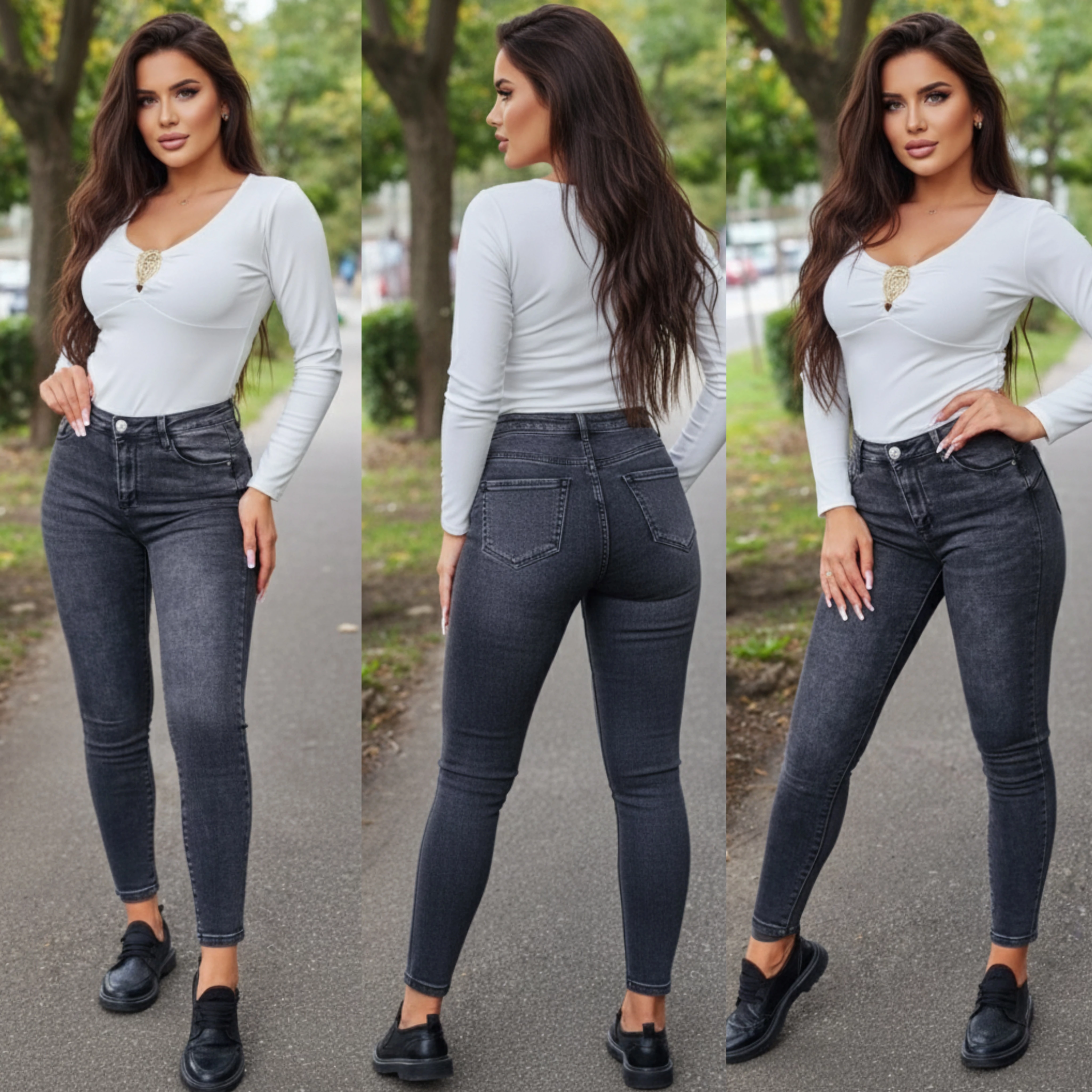 PUSH UP sötét szürke farmer/S-XXL